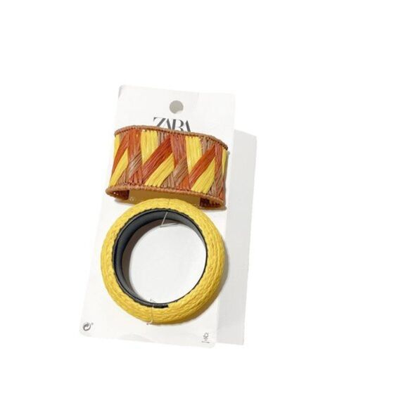ZARA PACK OF COLORFUL BRACELETS STRAW - Picture 6 of 6